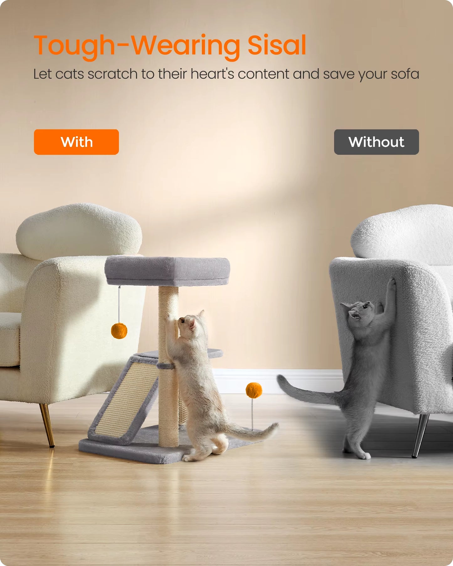 Cat Scratching Post with Bed
