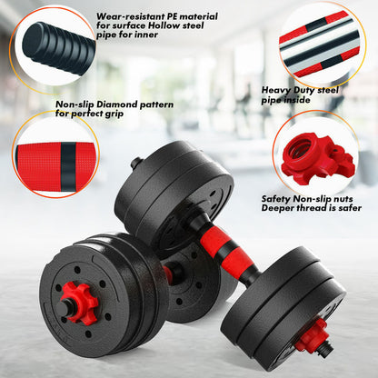 15/20/30/40 Kg Dumbbell Barbell Weight Set