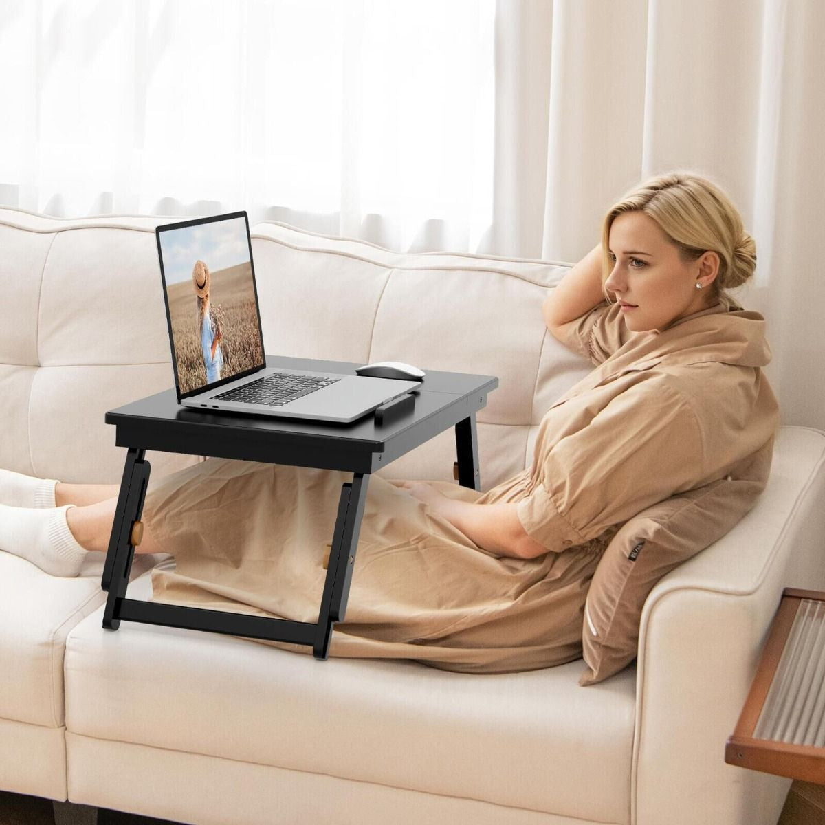 Portable Bamboo Laptop Lap Tray