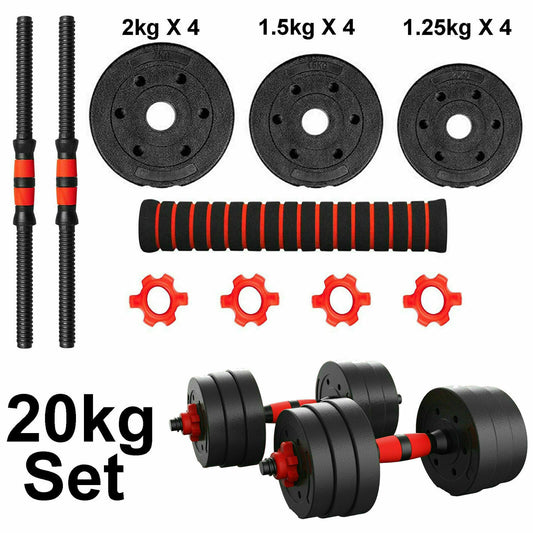 15/20/30/40 Kg Dumbbell Barbell Weight Set