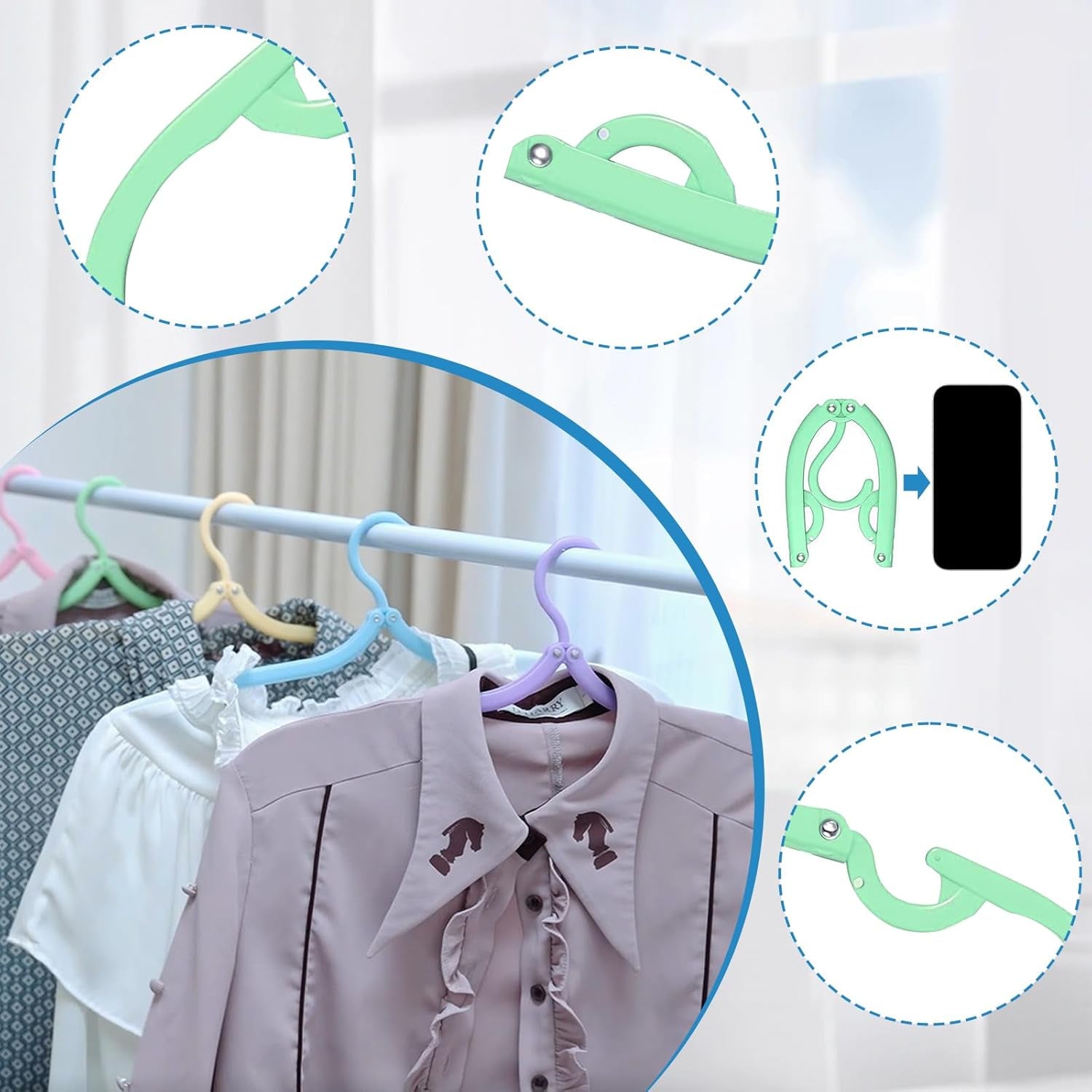 10 Pcs Plastic Travel Hangers 