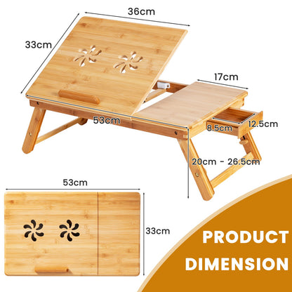 Portable Bamboo Laptop Lap Tray