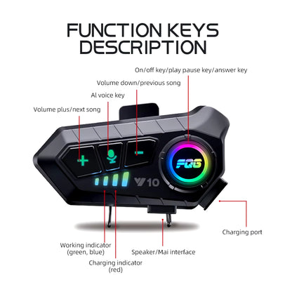 Bluetooth 5.3 Helmet Headset 