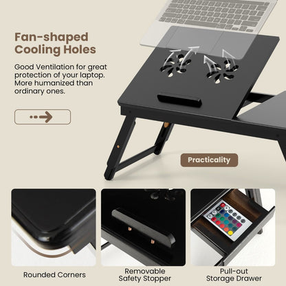 Portable Bamboo Laptop Lap Tray