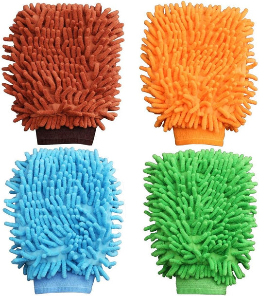4 Pcs Car Wash Mitts