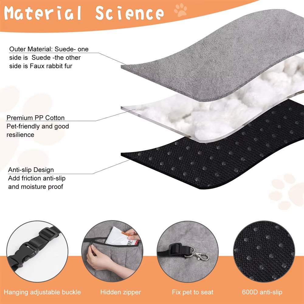 Dog Waterproof Car Seat Bed 