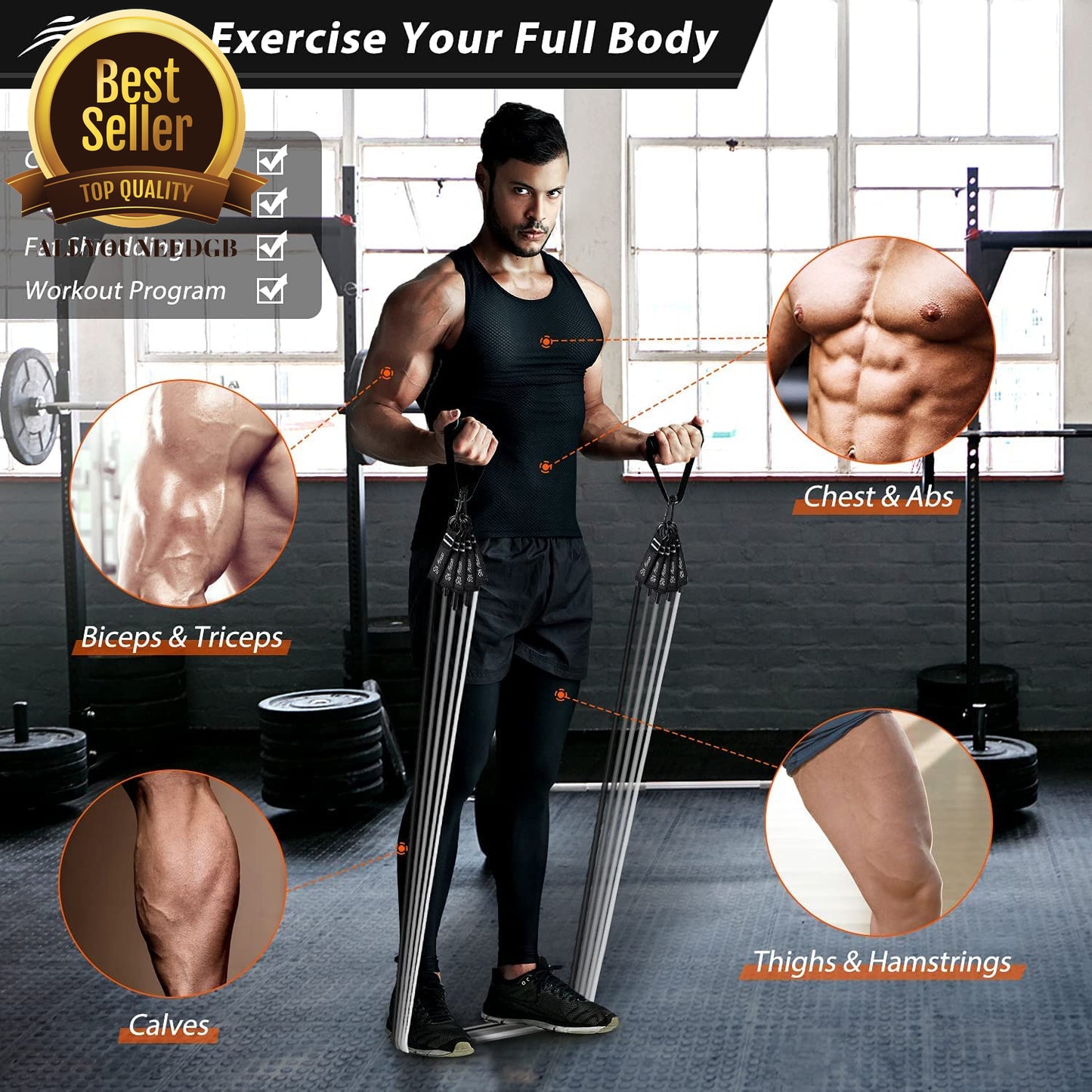Resistance Bands Set 150-250Lbs