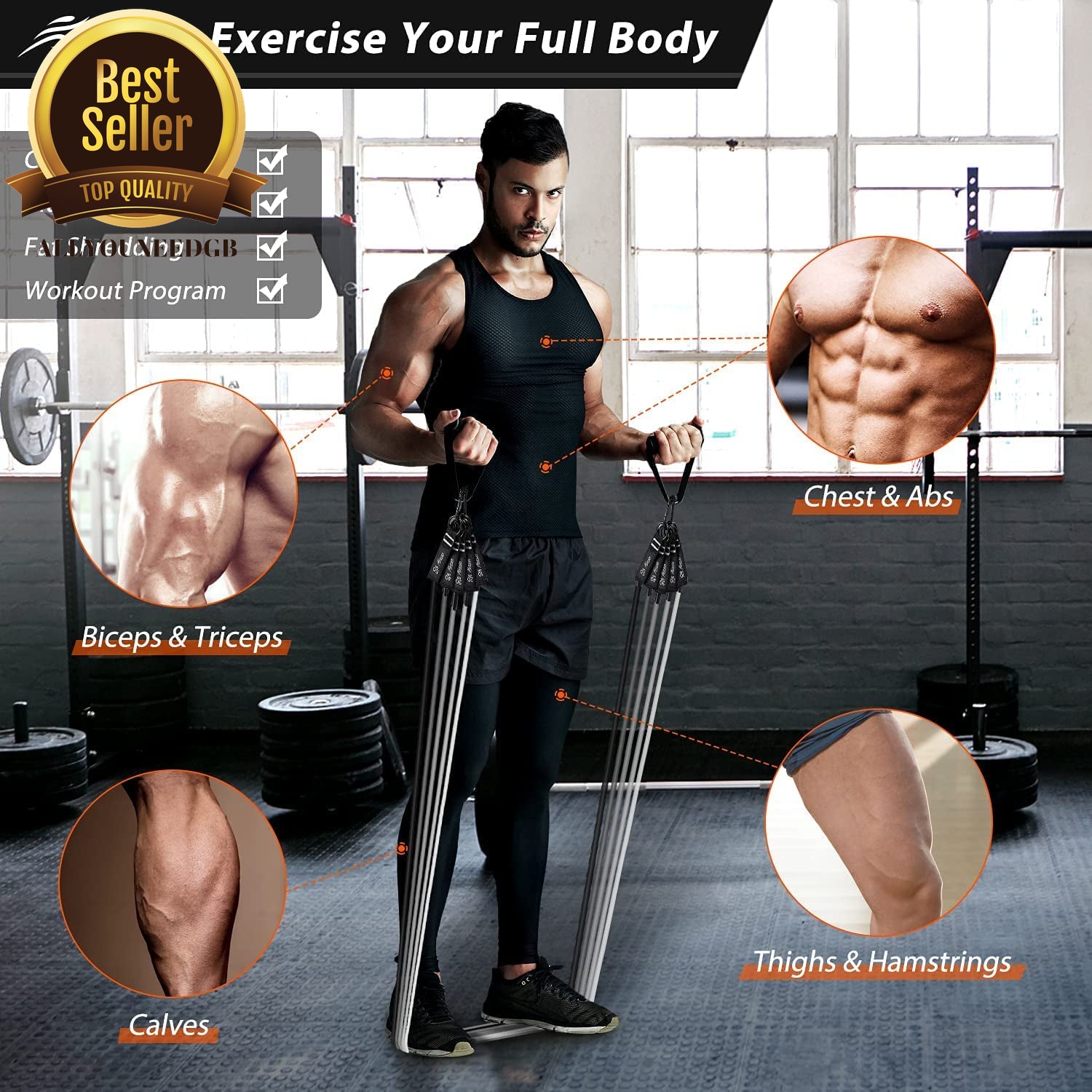 Resistance Bands Set 150-250Lbs