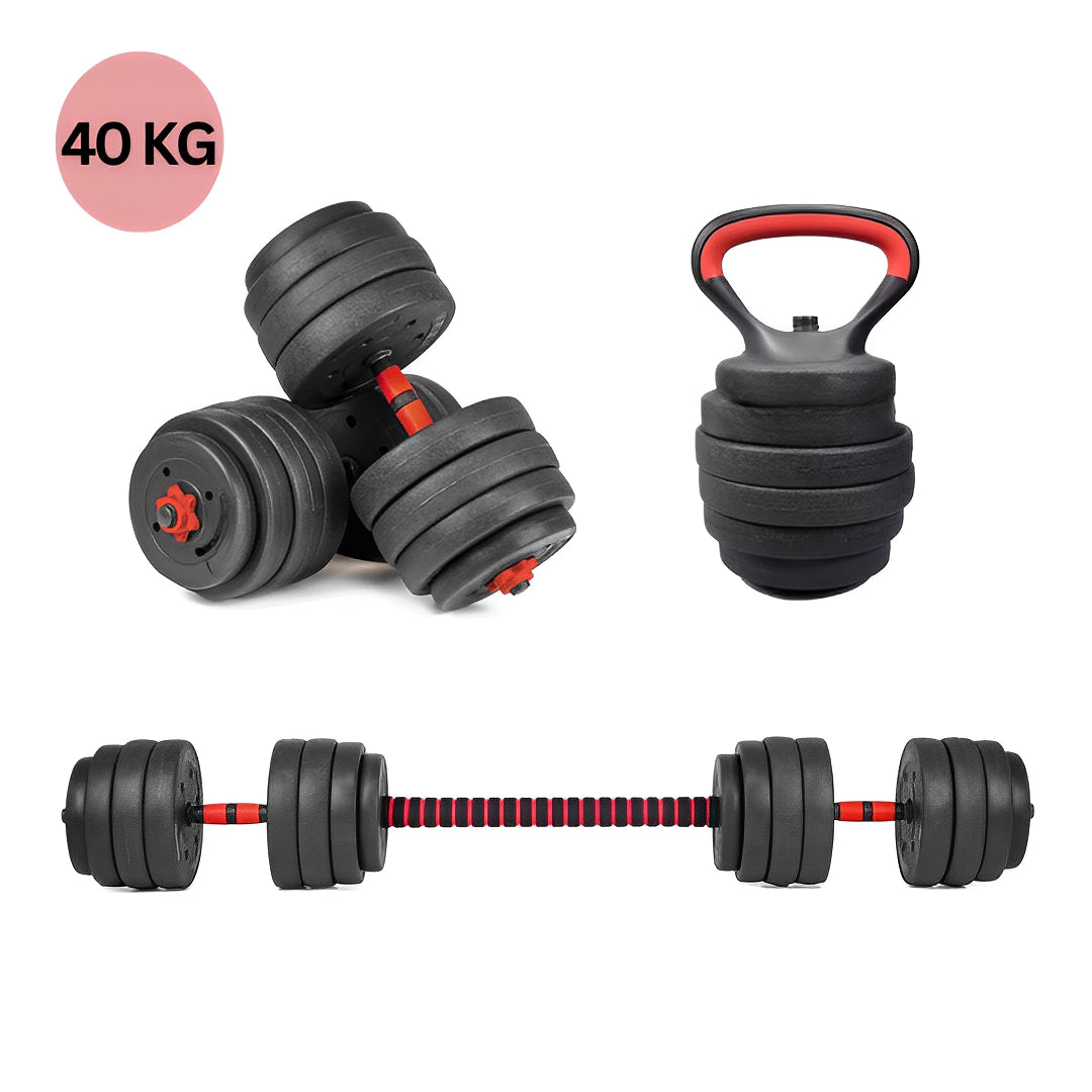 15/20/30/40 Kg Dumbbell Barbell Weight Set