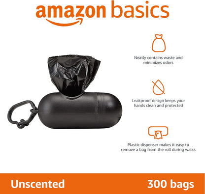 Poop/Waste Bags with Dispenser and Leash Clip