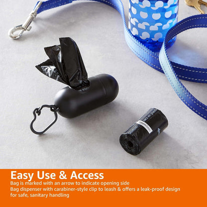 Poop/Waste Bags with Dispenser and Leash Clip