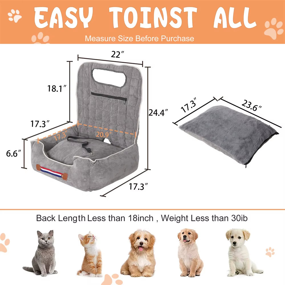 Dog Waterproof Car Seat Bed 