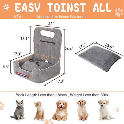 Dog Waterproof Car Seat Bed 