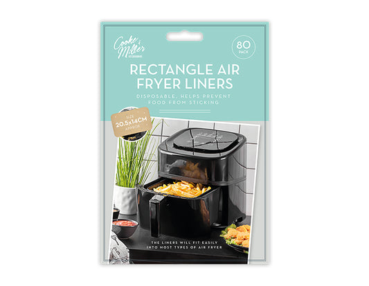 80X Rectangle Air Fryer Disposable Liner Sheets