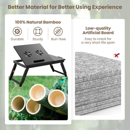 Portable Bamboo Laptop Lap Tray