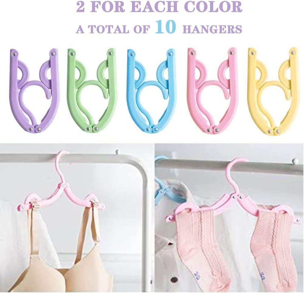 10 Pcs Plastic Travel Hangers 