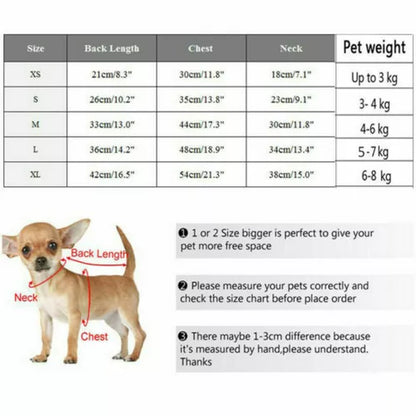 Warm Pet Dog Coats Jacket Outdoor Clothes