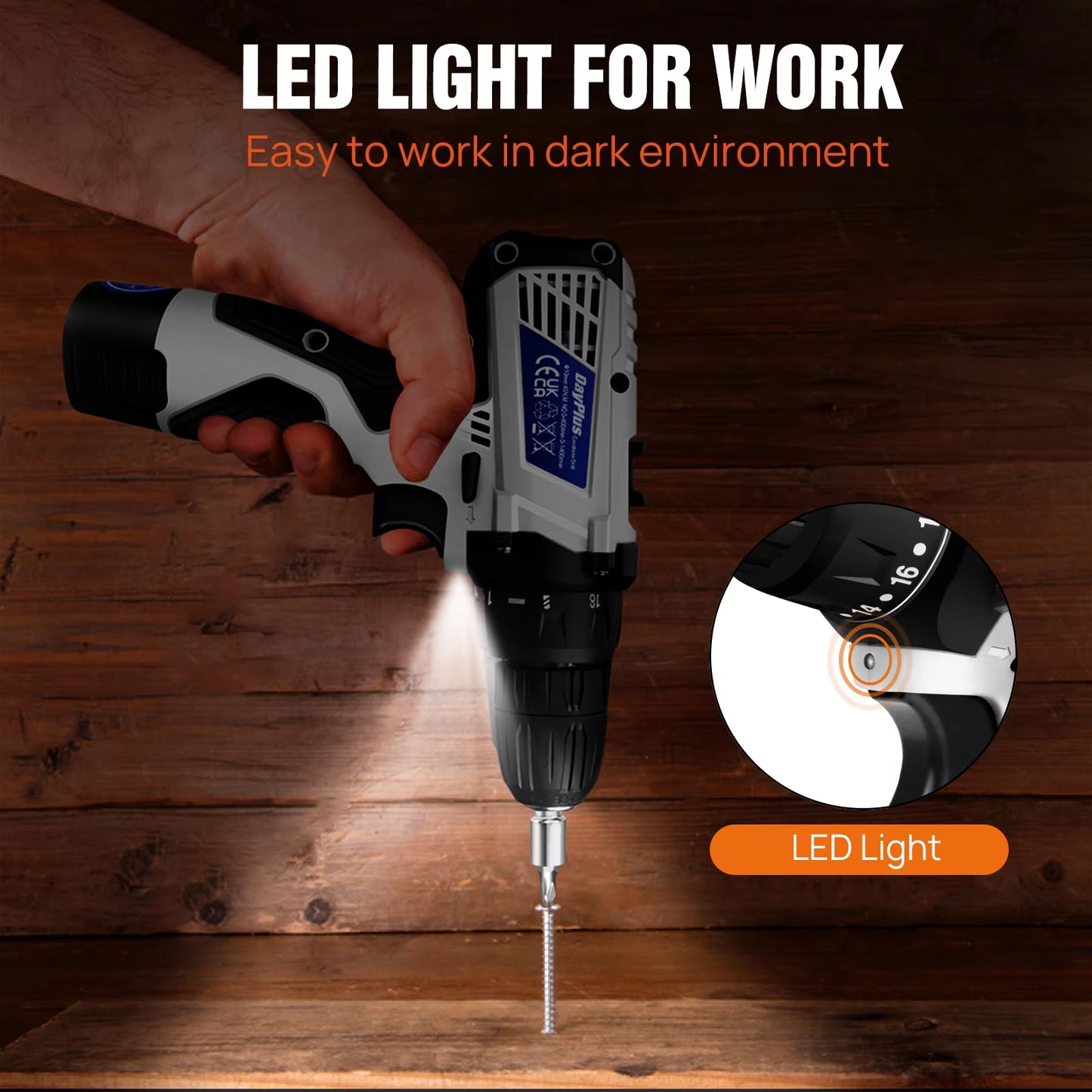 Cordless Drill ,2 in 1 Electric Screwdriver Driver Tool Kit