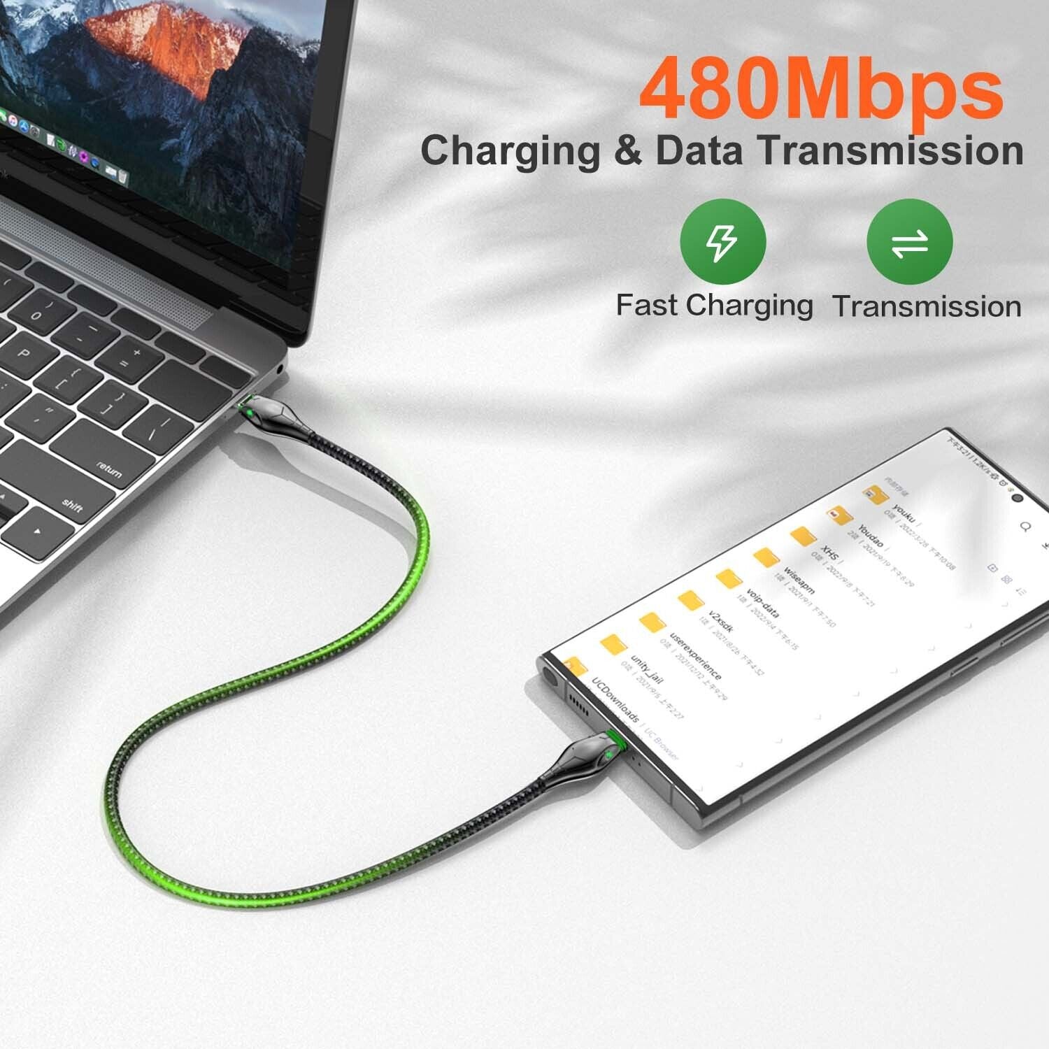 Type C to Type C Cable PD 60W Fast Charger 