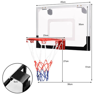 Mini Basketball Hoop with Shatterproof Backboard