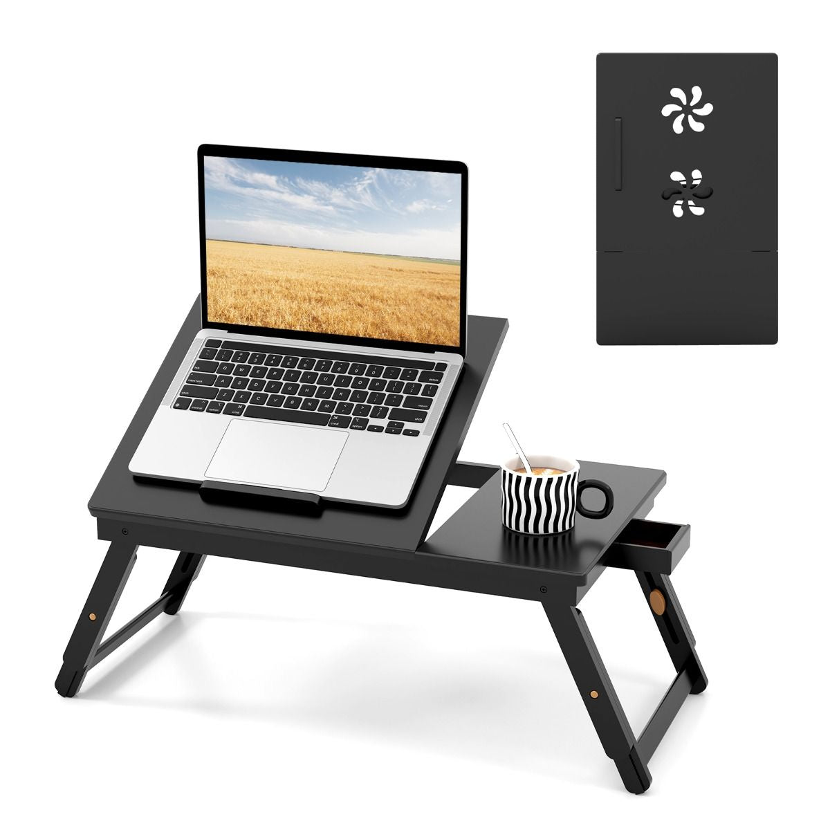 Portable Bamboo Laptop Lap Tray