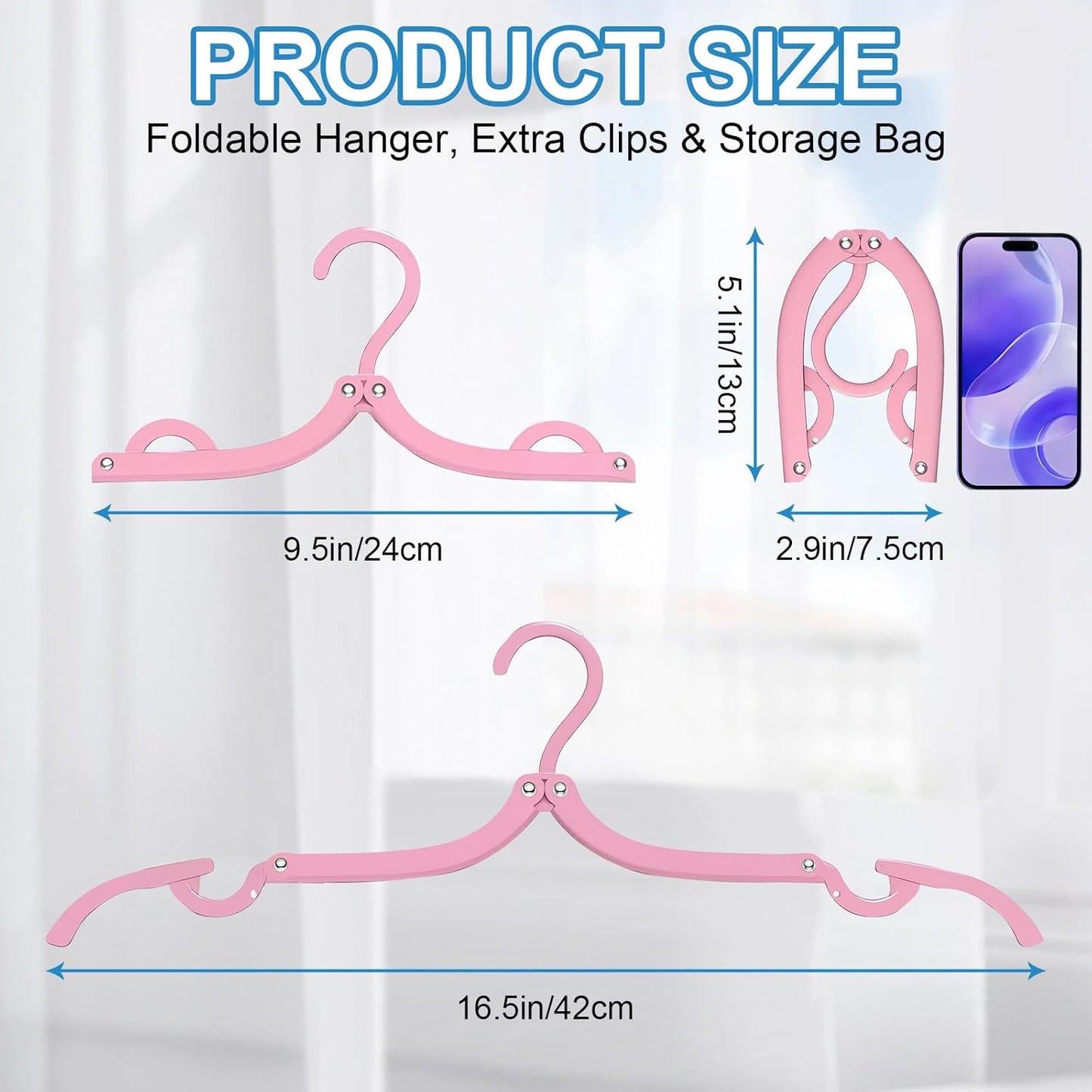 10 Pcs Plastic Travel Hangers 