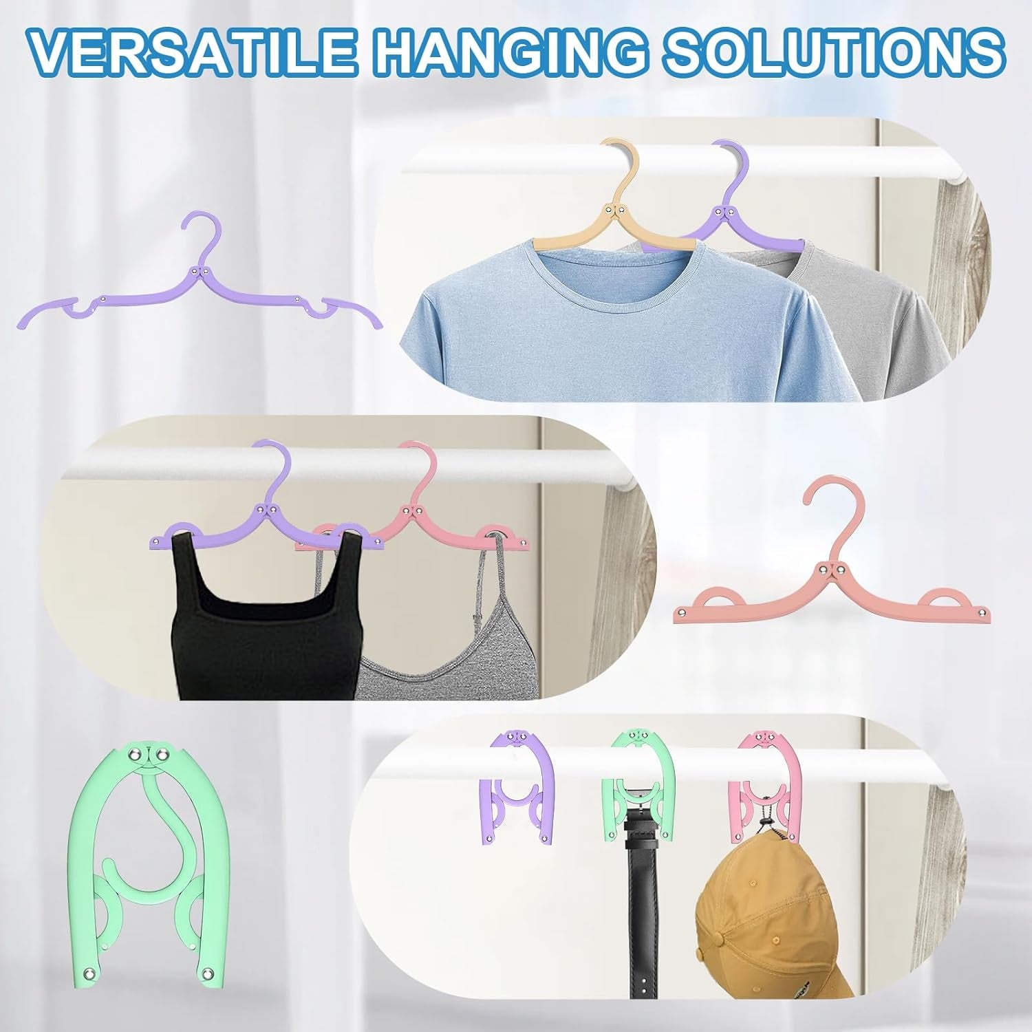 10 Pcs Plastic Travel Hangers 