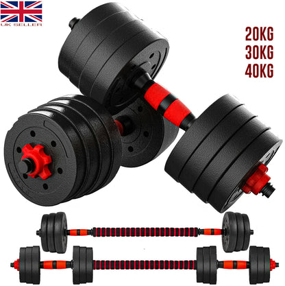 15/20/30/40 Kg Dumbbell Barbell Weight Set