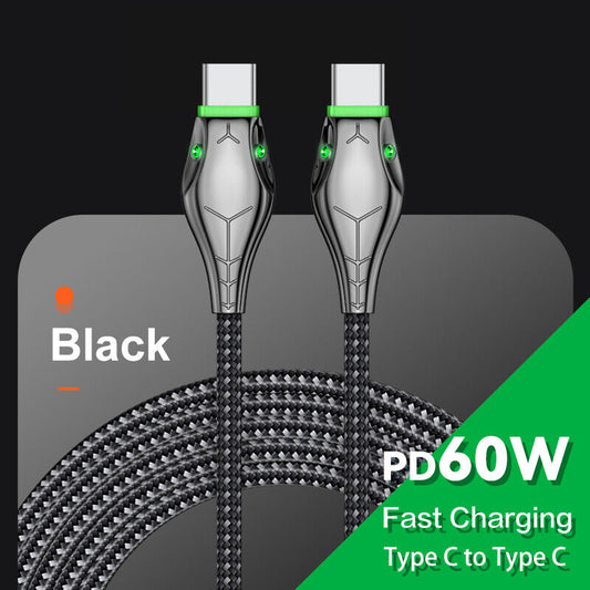 Type C to Type C Cable PD 60W Fast Charger 