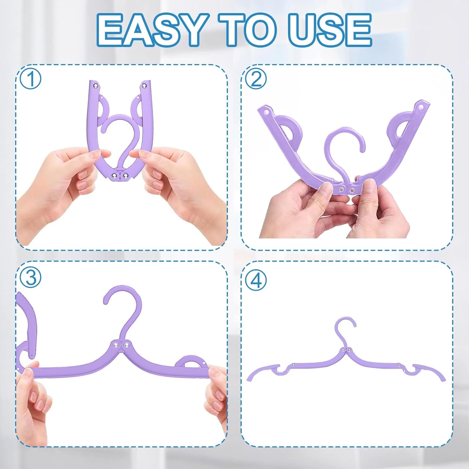 10 Pcs Plastic Travel Hangers 