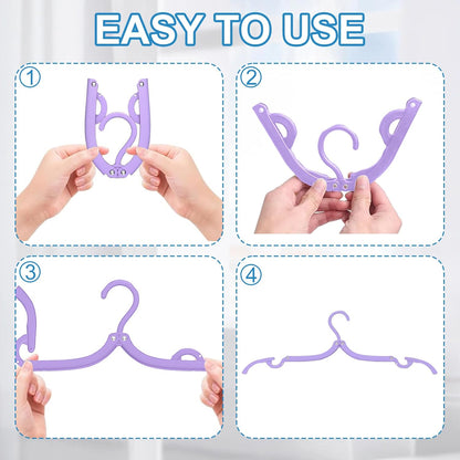 10 Pcs Plastic Travel Hangers 