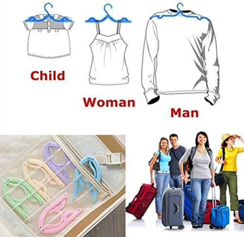 10 Pcs Plastic Travel Hangers 