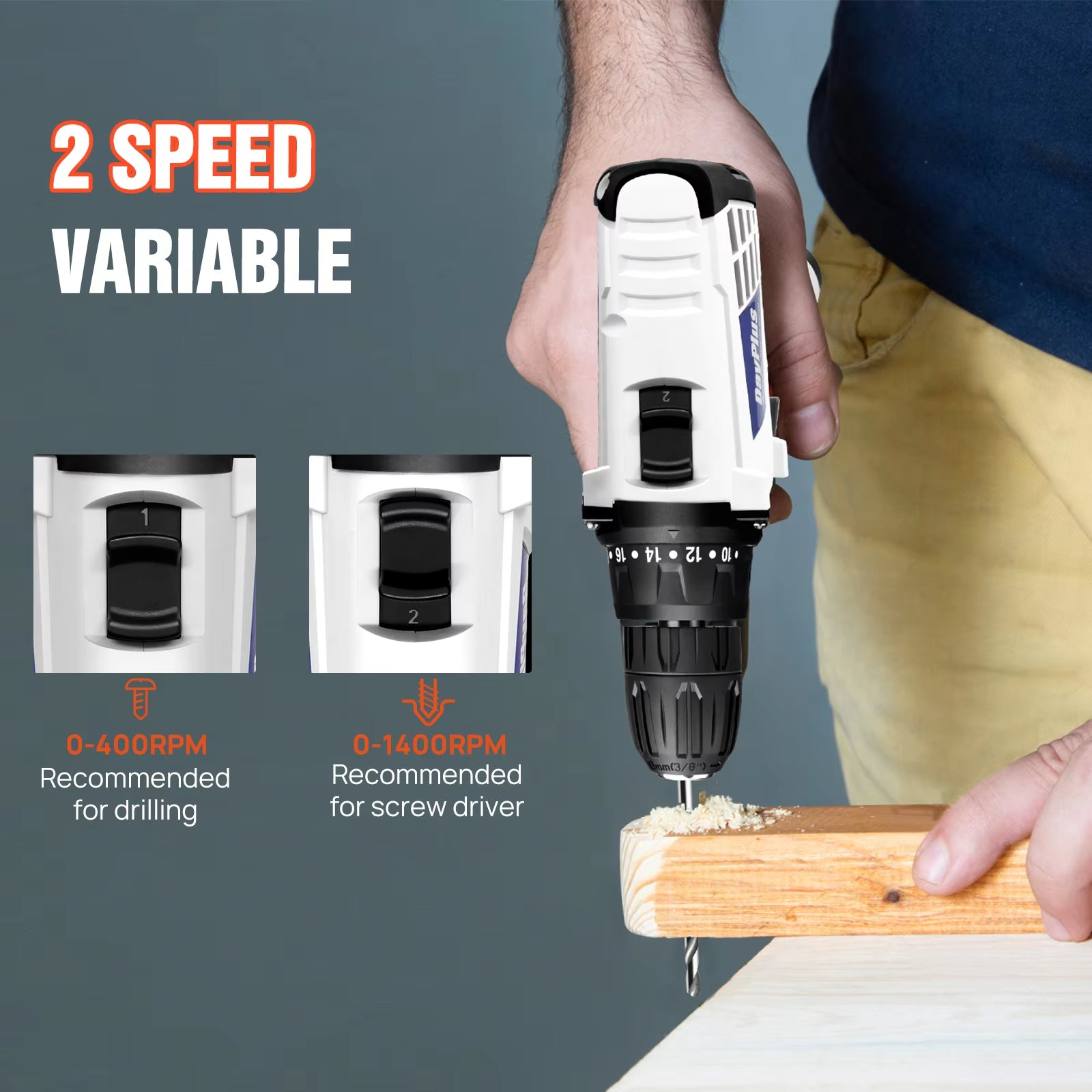 Cordless Drill ,2 in 1 Electric Screwdriver Driver Tool Kit