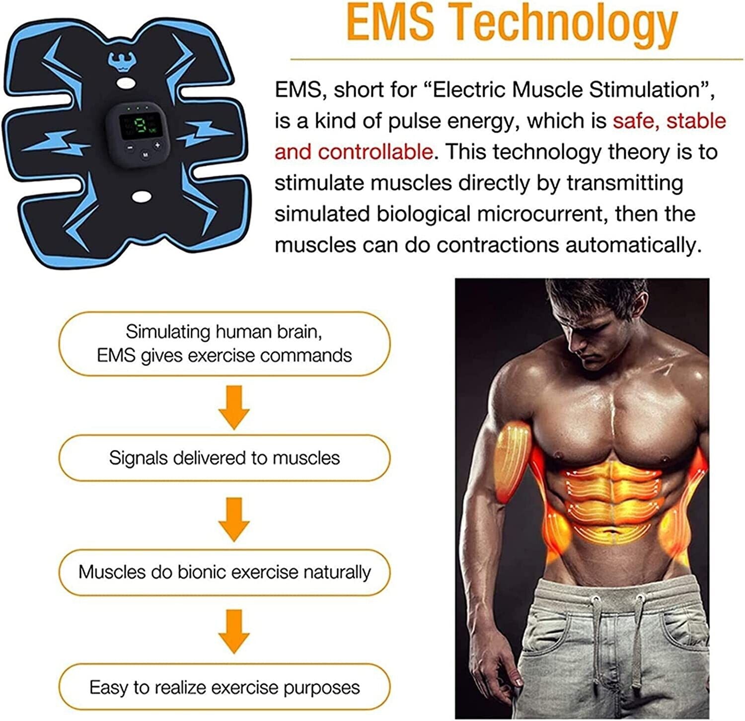  Abdominal Muscle Stimulator Belt