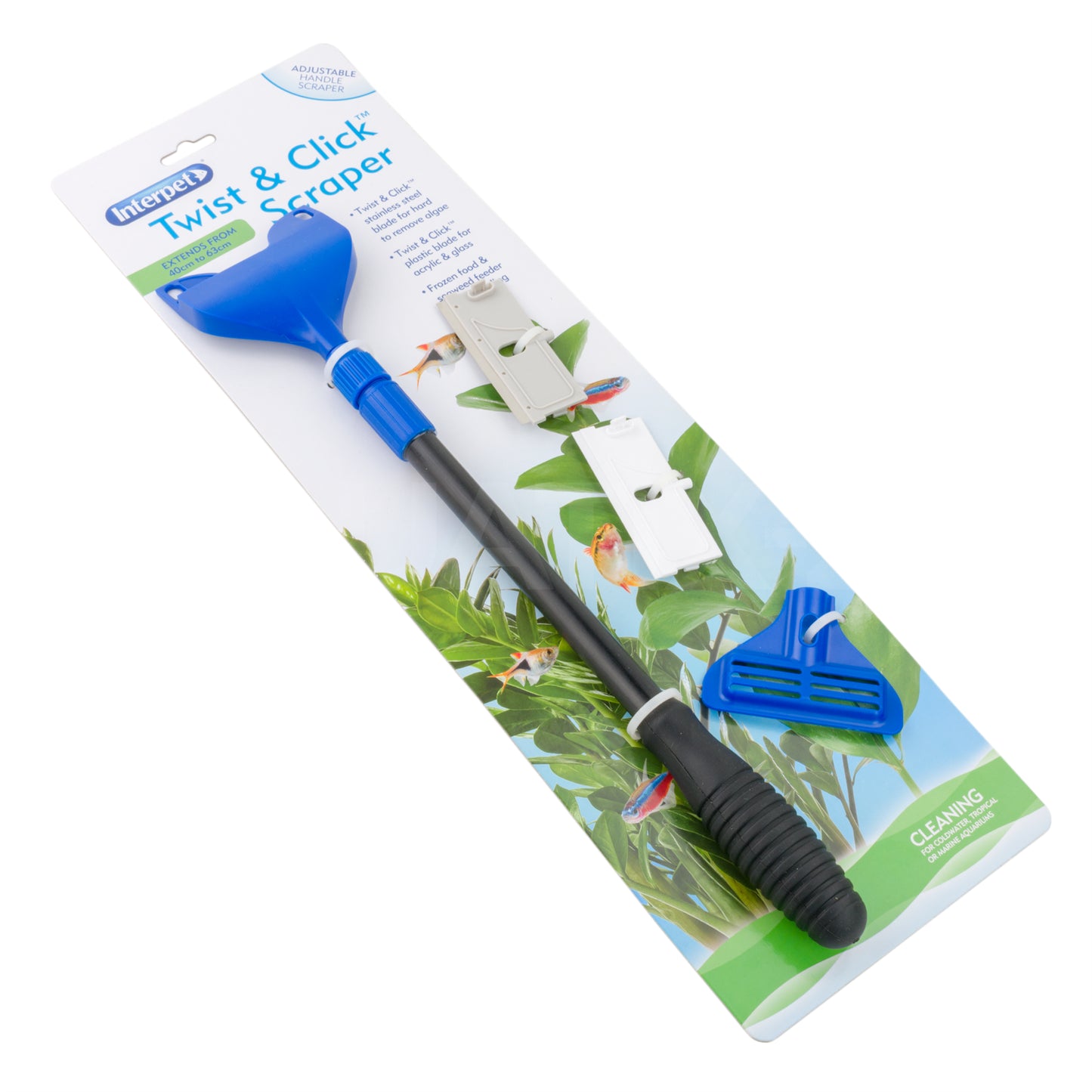 FISH TANK AQUARIUM GLASS ALGAE SCRAPER SPONGE MULTI TOOL