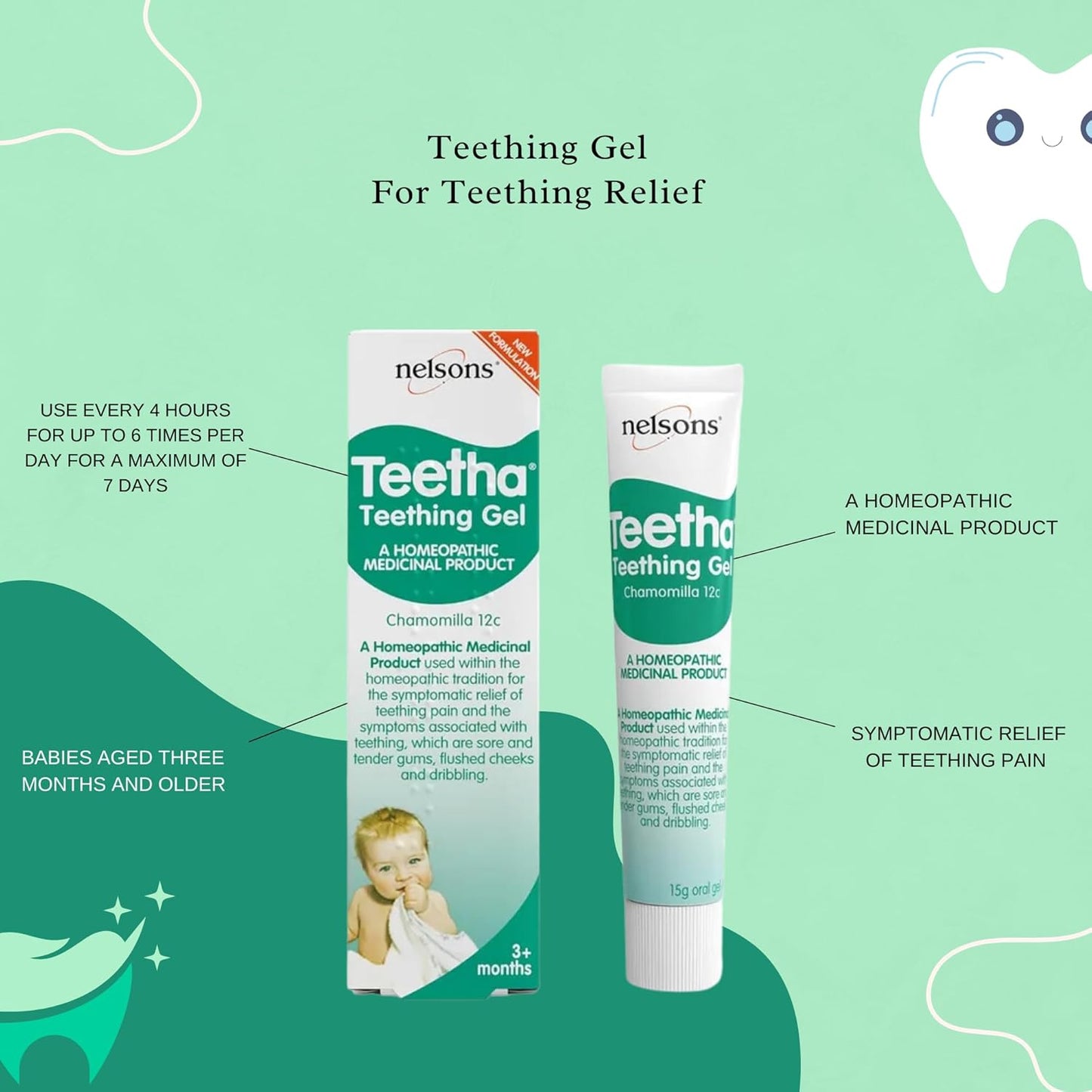 Baby Teething Gel for Babies 3 Months+