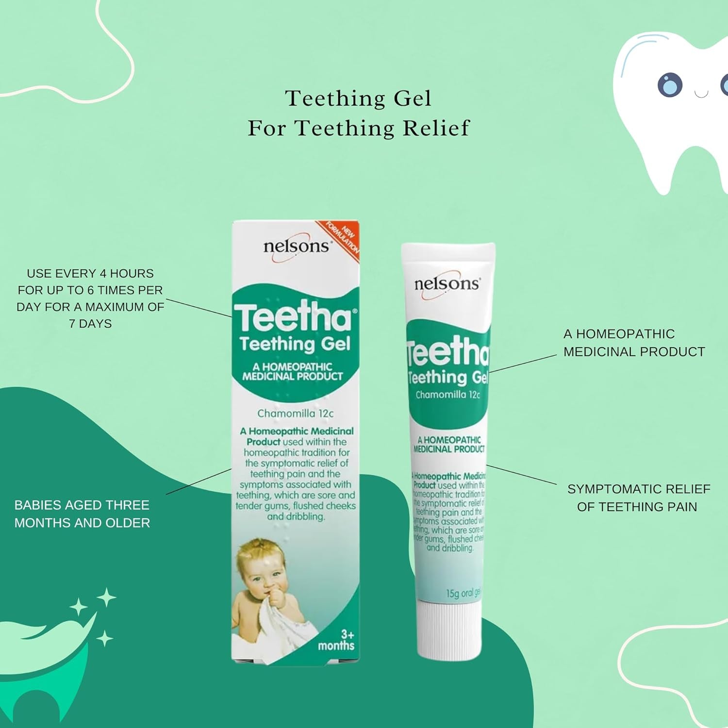 Baby Teething Gel for Babies 3 Months+