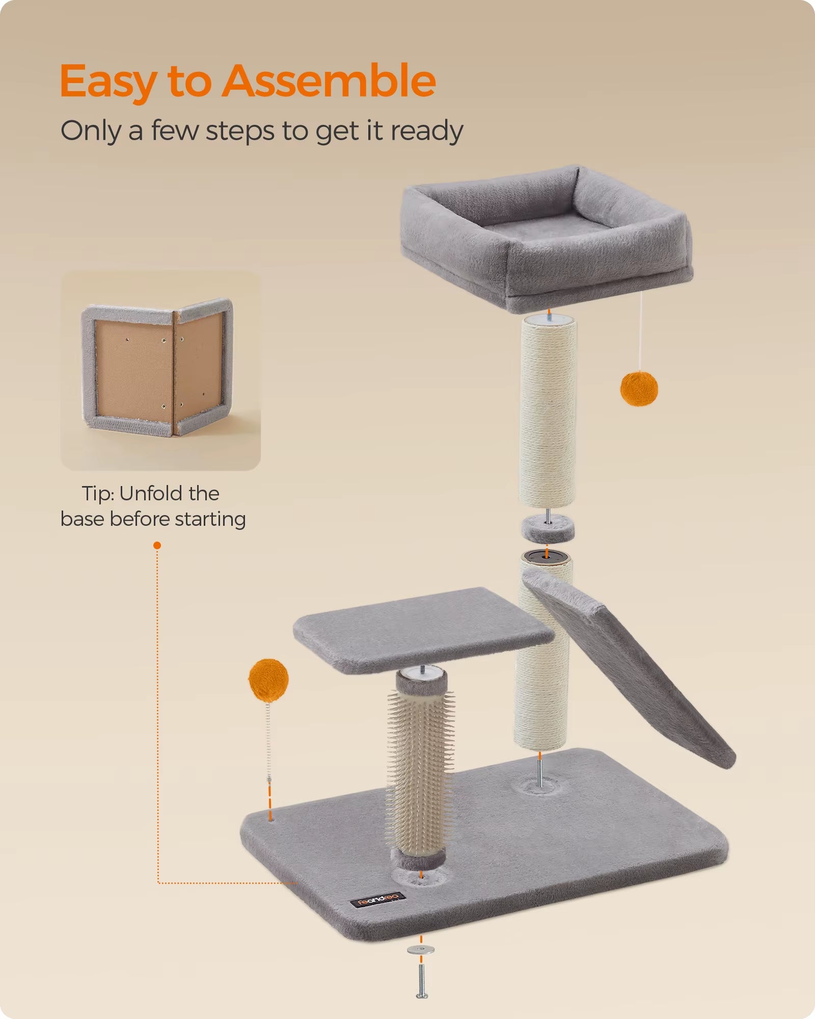 Cat Scratching Post with Bed