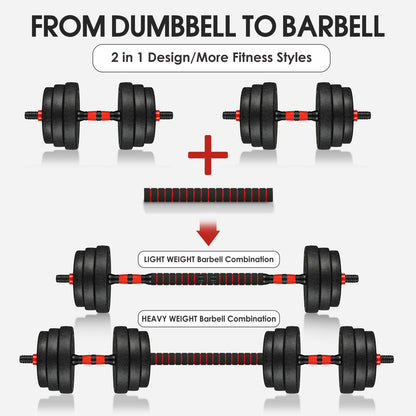 15/20/30/40 Kg Dumbbell Barbell Weight Set
