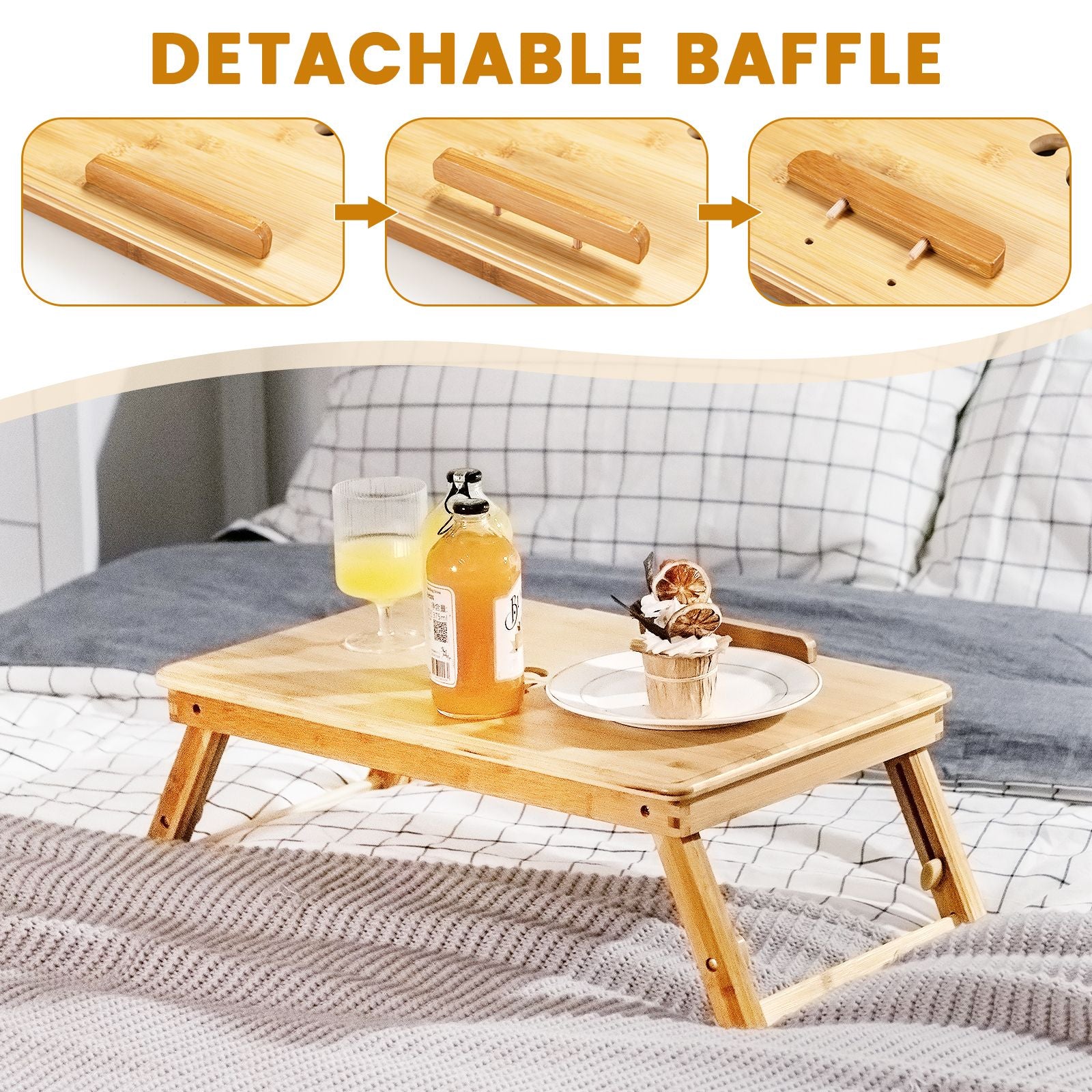 Portable Bamboo Laptop Lap Tray
