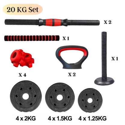15/20/30/40 Kg Dumbbell Barbell Weight Set